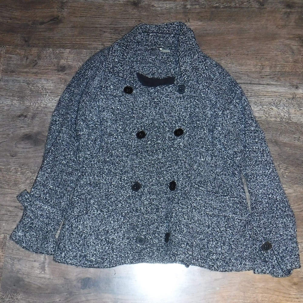 Free People Women's‎ Gray Knit Button Front Cardigan Sweater Jacket - Picture 2 of 11
